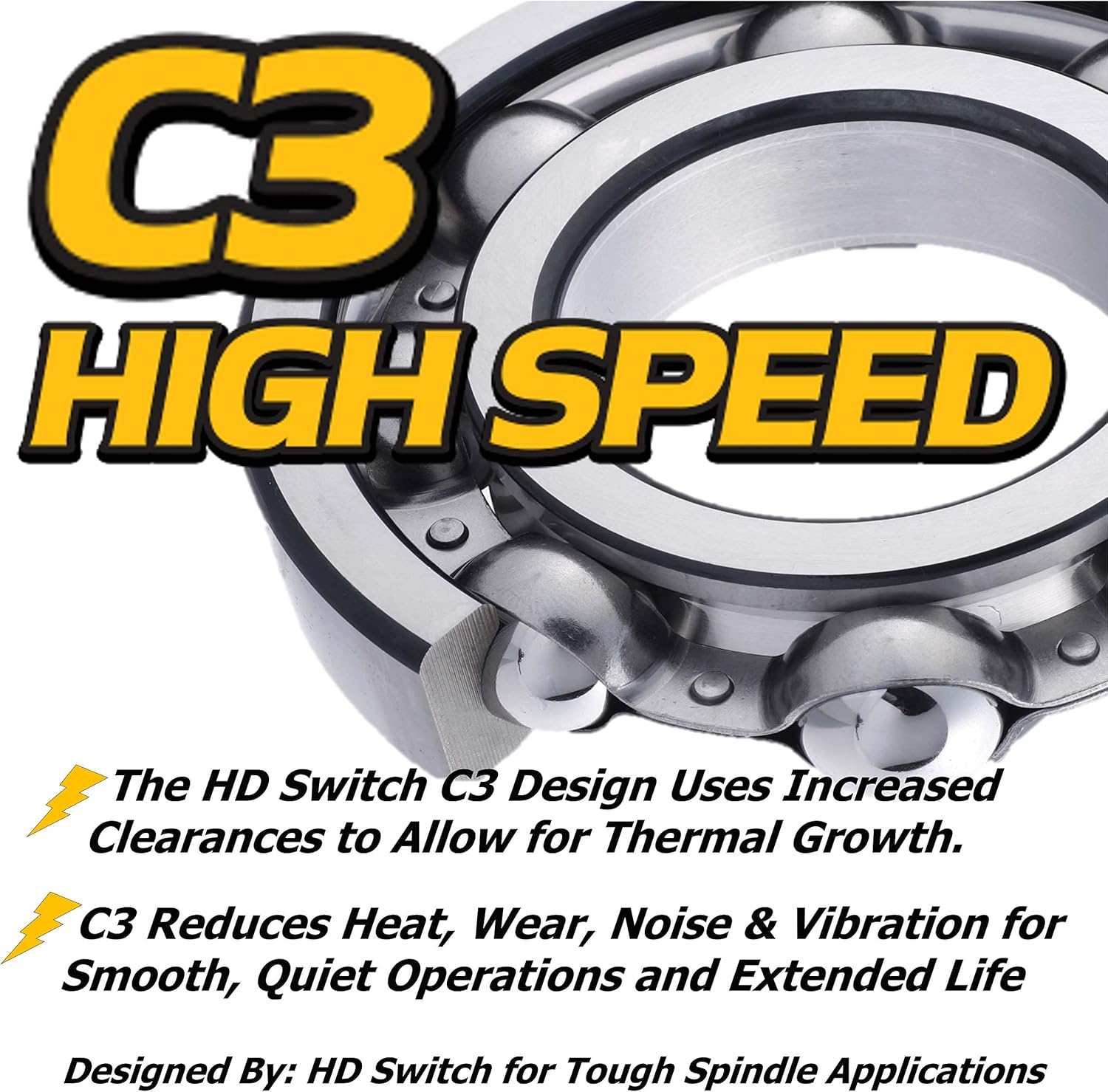HD Switch (6 Pack) Spindle Rebuild Bearings Replaces John Deere D100 D110 D120 D130 D140 D150 D155 D160 D170 LA100 LA105 LA115 LA120 LA130 LA140 LA145 LA155 GY21098 W/High Temp Grease Upgrade & C3