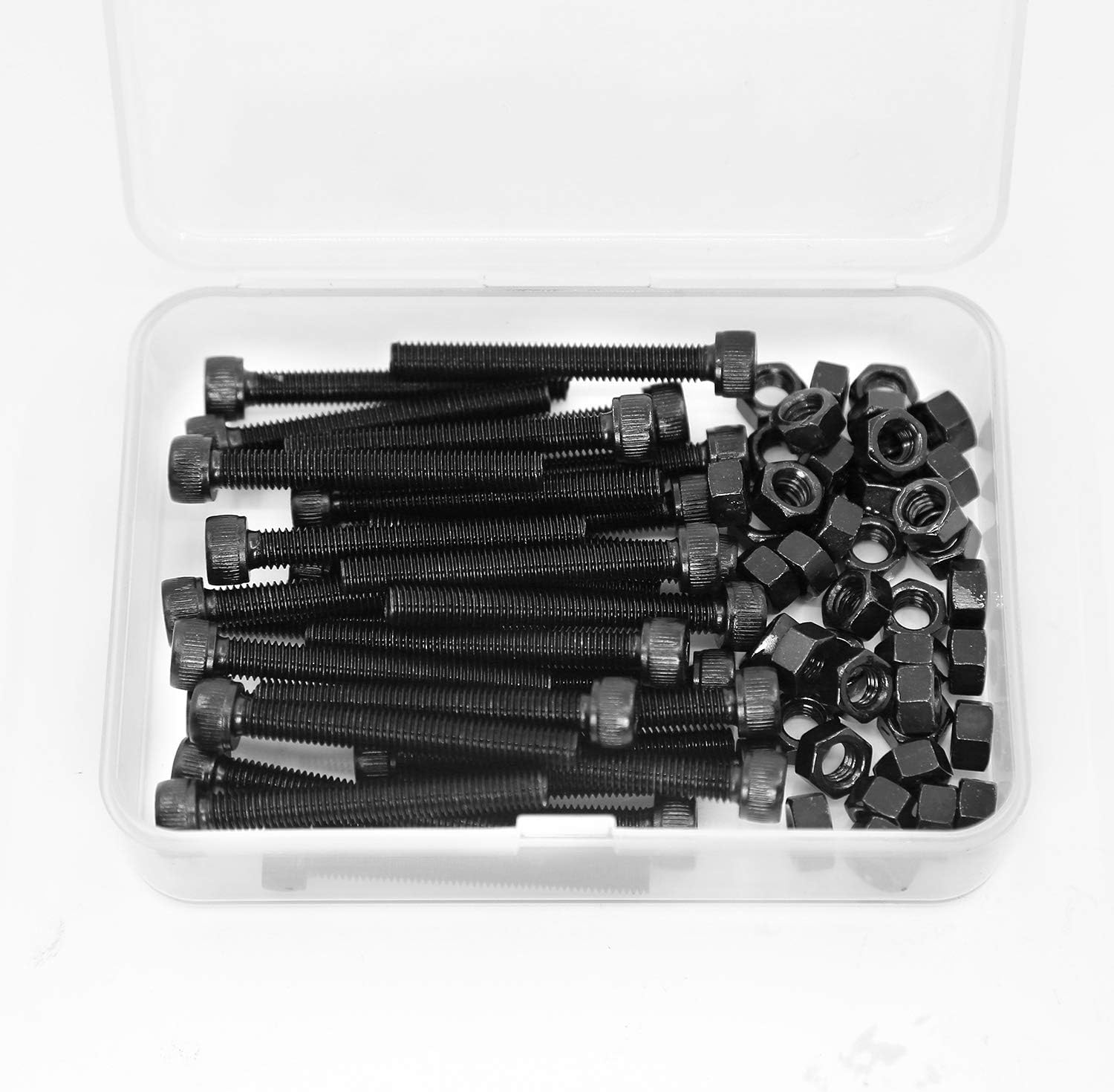 (30 Sets) M5 X 40Mm Bolts and Nuts Set Socket Head Cap Screws 12.9 Grade Alloy Steel Black Full Thread image number 2