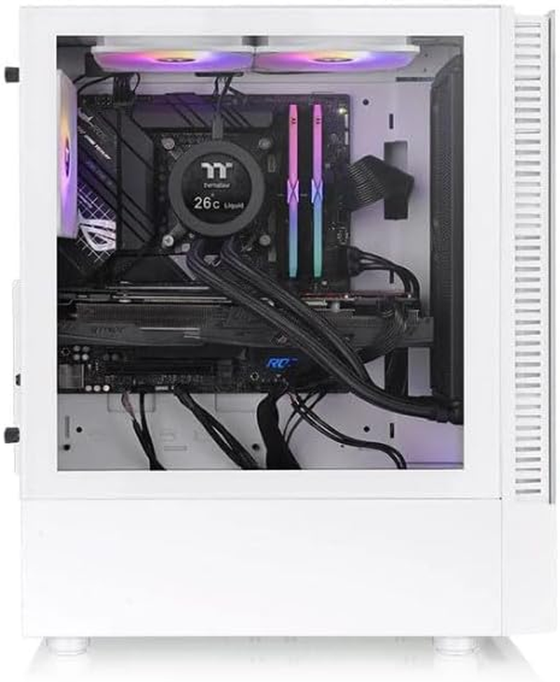 Thermaltake View 200 plus ARGB TG Mid Tower Case Snow Edition, CA-1X3-00M6WN-01
