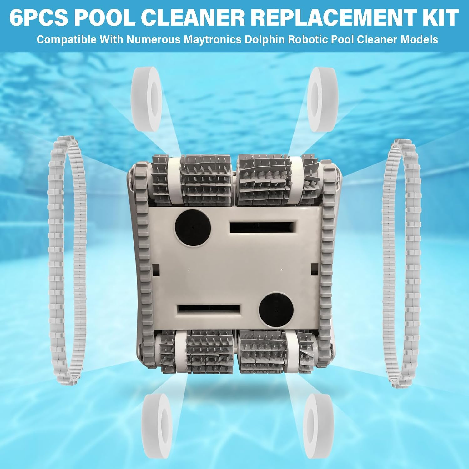 Pool Robot Timing Track 9985006-R2 Climbing Rings 6101611-R4 Compatible with Maytronics Dolphin Nautilus Cc plus Robotic Pool Cleaner (6 Pack) image number 2