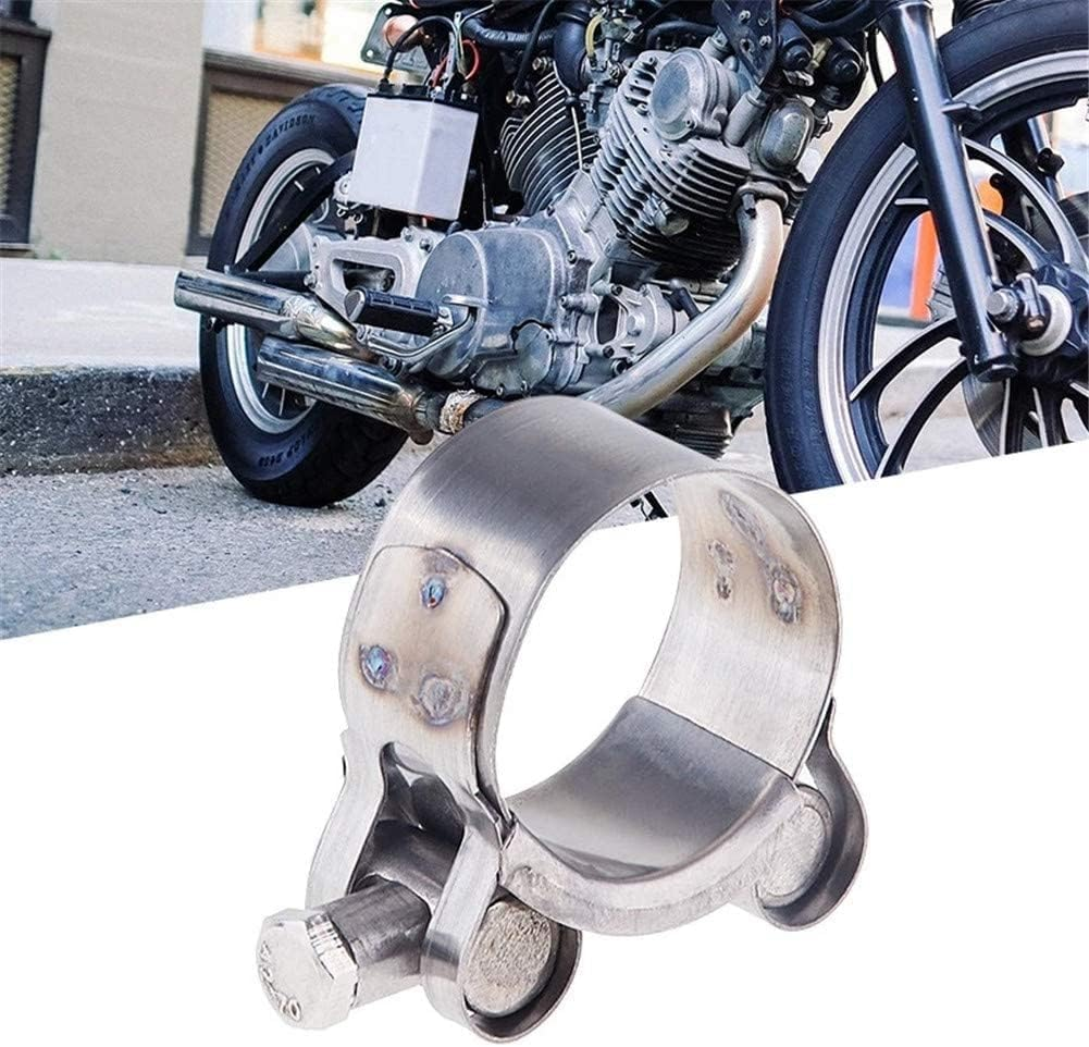 Exhaust Clamp Stainless Steel Exhaust Band Clamp Replacement for Motorcycle Water Hose Car Automotive Replacement Exhaust Clamps (48-51Mm) image number 6