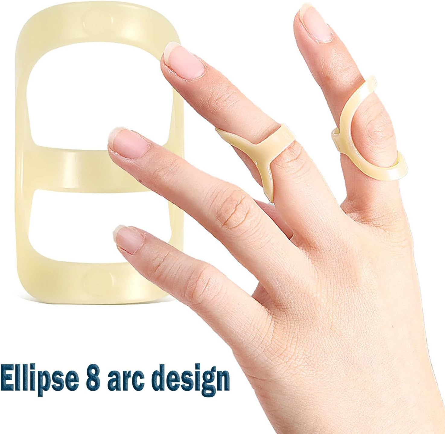 SILHOL 7 Pieces Finger Splint Set for Arthritis and Trigger Finger Relief, Oval Finger Braces for Thumb, Index, Middle, Ring and Pinky Fingers (Sizes 5-11), Joint Pain Relief, Injury Recovery image number 5