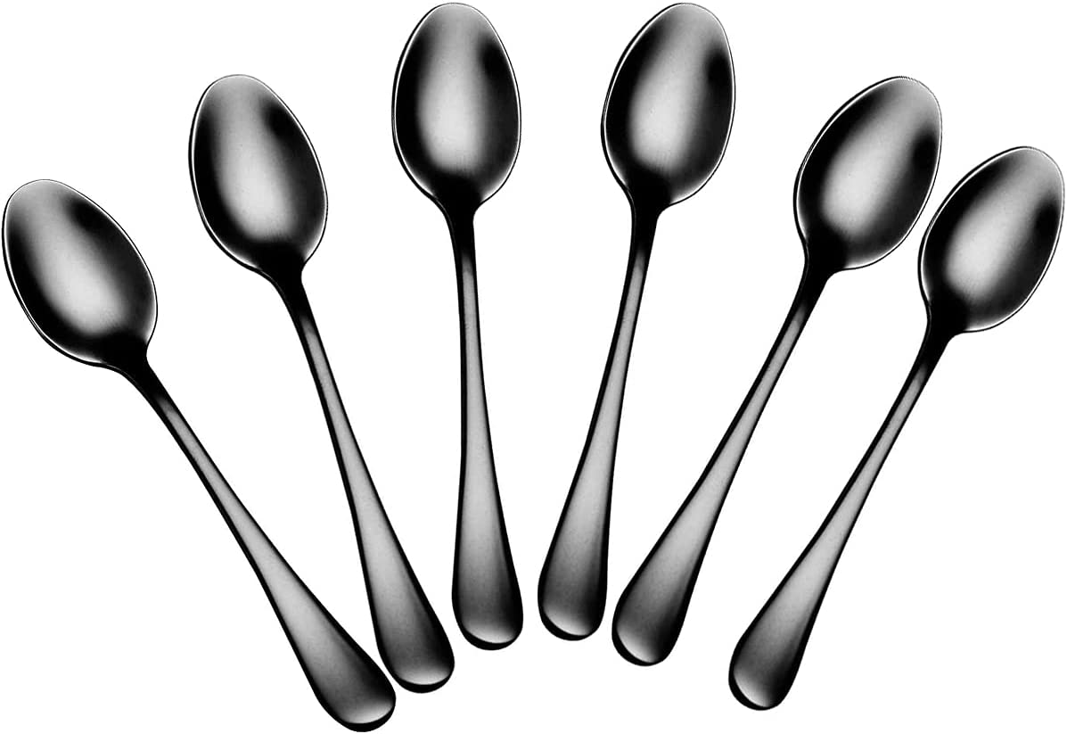 Wesdxc56 Demitasse Espresso Spoons, Mini Coffee Spoon, Stainless Steel Small Spoons for Dessert, Tea,Set of 6 (Gold)