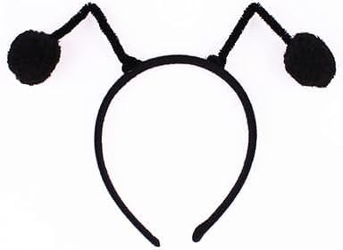 1PCS Bee Antenna-Headband Ladybug Insect Headbands as Halloween Dress up Costume Accessory for Pretend Play Party Favors with Pompom Balls, Black image number 2