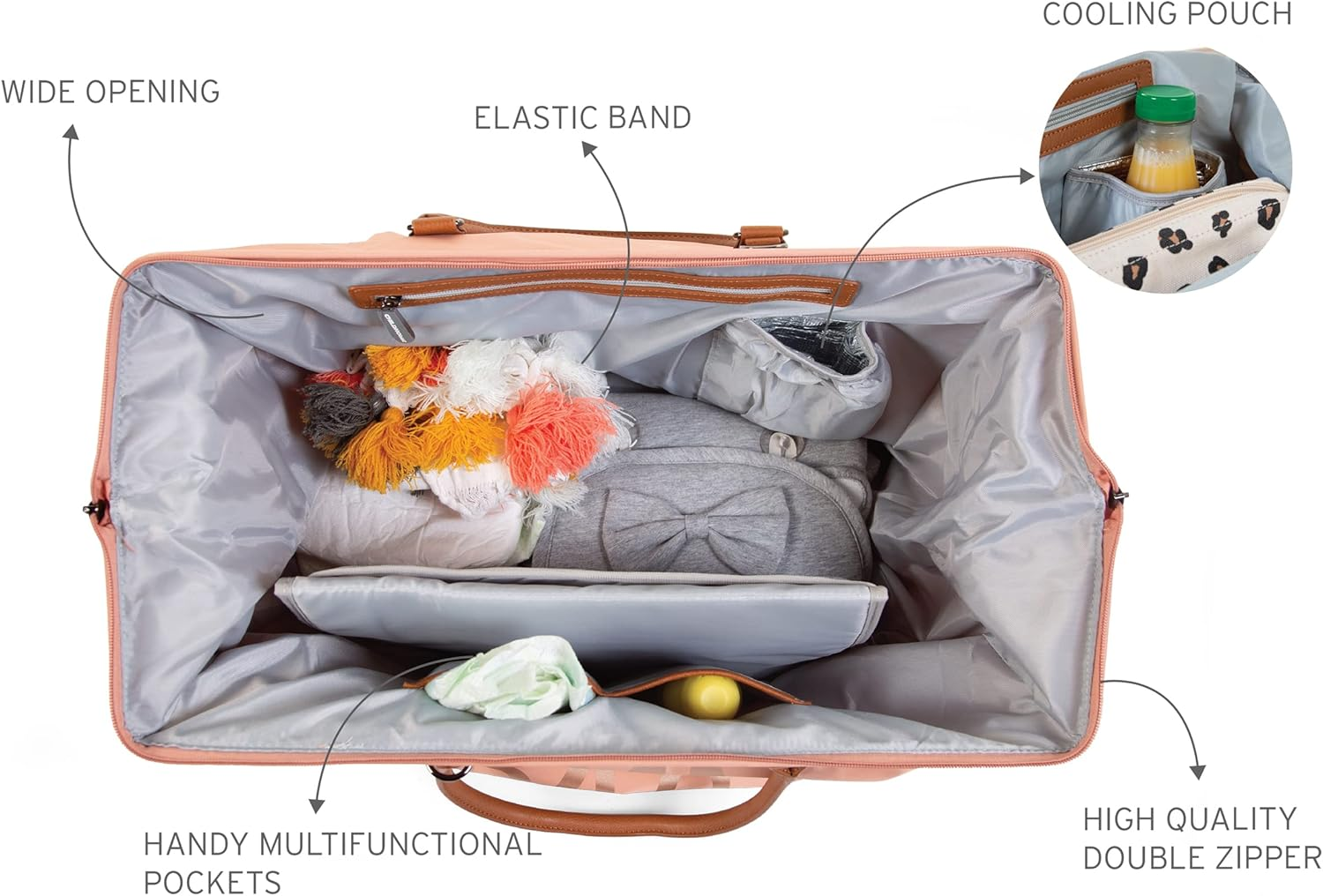 Childhome the Original Mommy Bag, Large Baby Diaper Bag, Mommy Hospital Bag, Mommy Travel Bag, Baby Bag, Pregnancy Must Haves - Padded Black image number 5