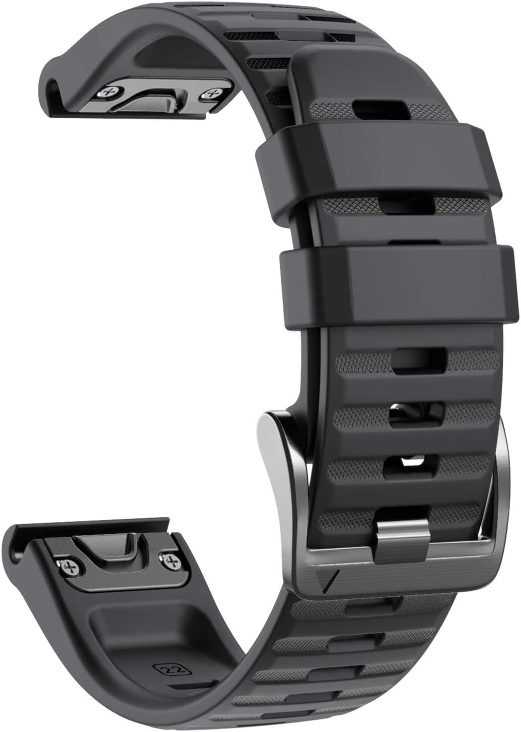 ANCOOL Compatible with Fenix 6/Fenix 7 Bands 22MM Quickfit Silicone Watch Band Replacement for Fenix 8 47Mm/7 Pro/6 Pro/5/5 Plus/Approach S60/S62/Quatix 6 (Black) image number 5