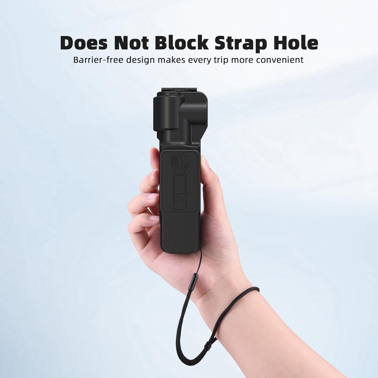 BRDRC Pocket 3 Protective Cover Case, Gimbal Lens Cap Screen Protector for DJI Osmo Pocket 3 Creator Combo Accessories (Black) - Blue image number 6