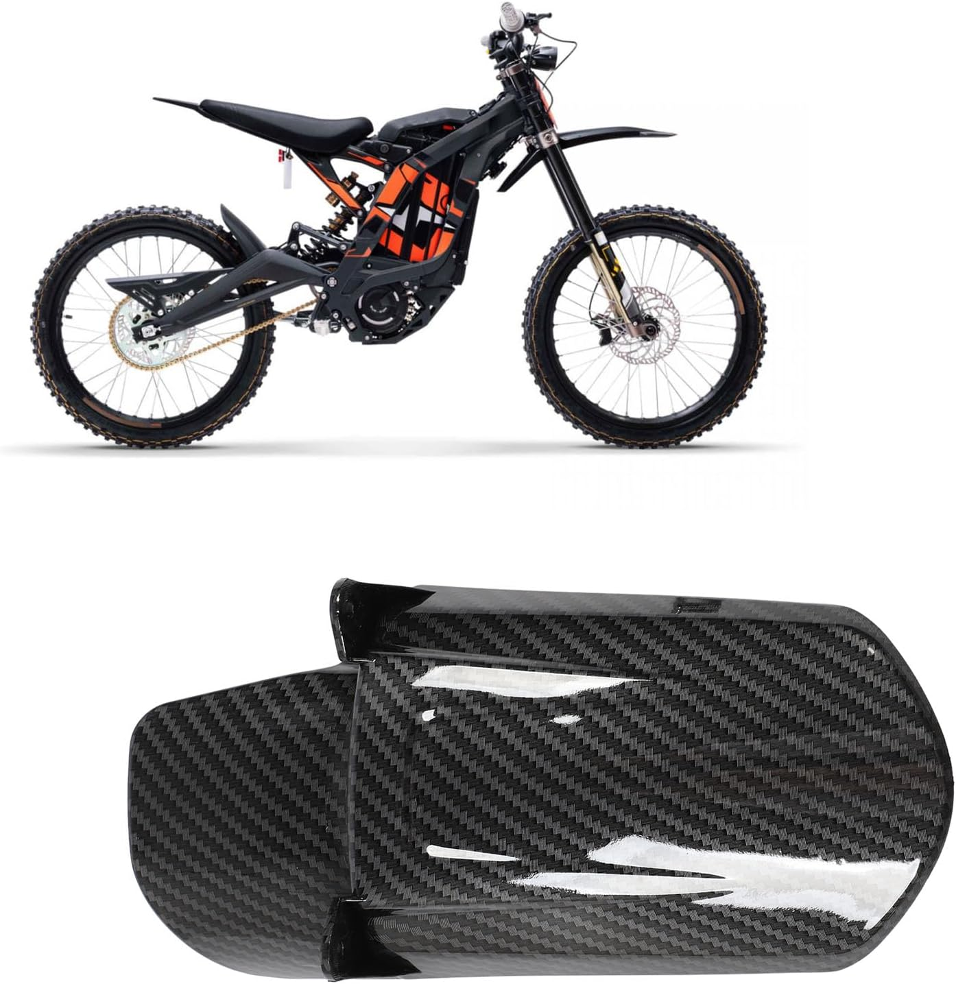 Talaria Xxx,Talaria Sting,Motorcycle Rear Mudguard Carbon Fiber Pattern Protection Dynamic Upgrade image number 5