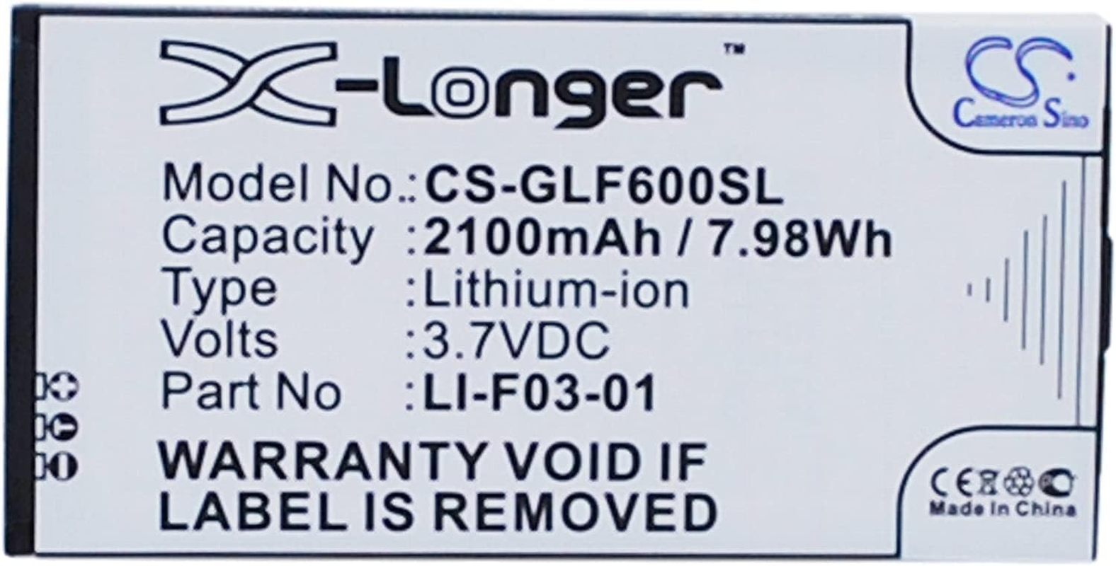 Compatible Replacement Battery for Golf Buddy PT4, Platinum 4, DSC-GB600, GB3-PT4 image number 1