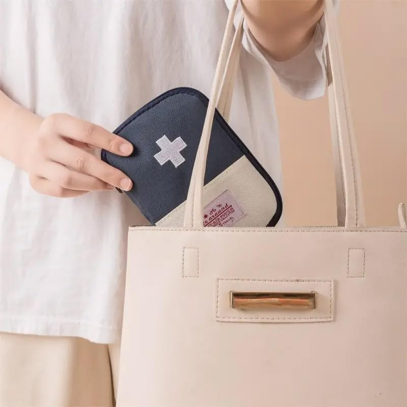 AIMALL 3PCS Portable Medical Bags for Business Travel and Home, First Aid Storage Bags with Durable Design, Smooth Zipper, and Multiple Sizes - Red image number 3