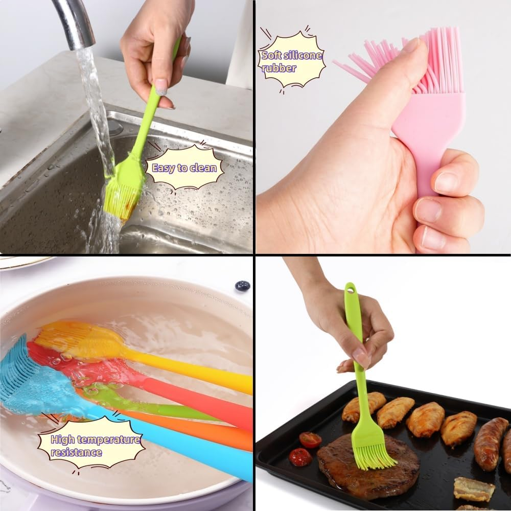 6 PCS Silicone Brushes, Silicone Oil Brush, Heat-Resistant Silicone Brush and Oil Brush Are Used for Cooking, Baking and Grilling in the Barbecue Kitchen. They Can Be Washed in the Dishwasher image number 4