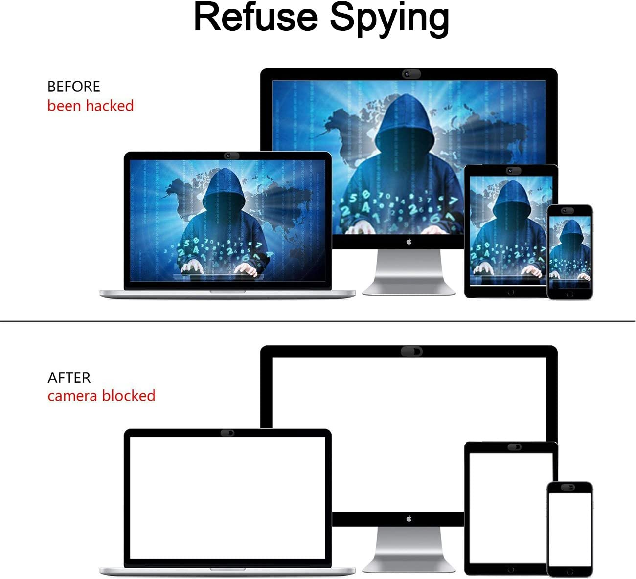 Webcam Cover, [6 Pack] Yeebline 0.03In Ultra Thin Web Camera Cover Slide [Refuse Spying] Compatible Computer, Laptop, Imac, Macbook Pro, Tablet, Smartphone image number 4