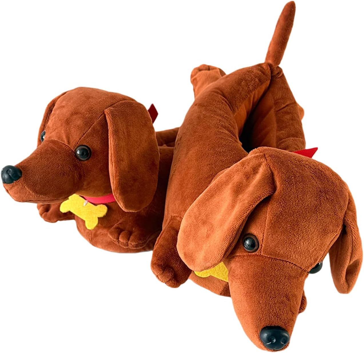 Funny Dachshund Slippers, House Winter Slippers Women Non-Slip, Cute Fuzzy Warm Shoes for Indoor Home Hospital Postpartum Pregnancy Fall Mother Daughter Elderly Men image number 1