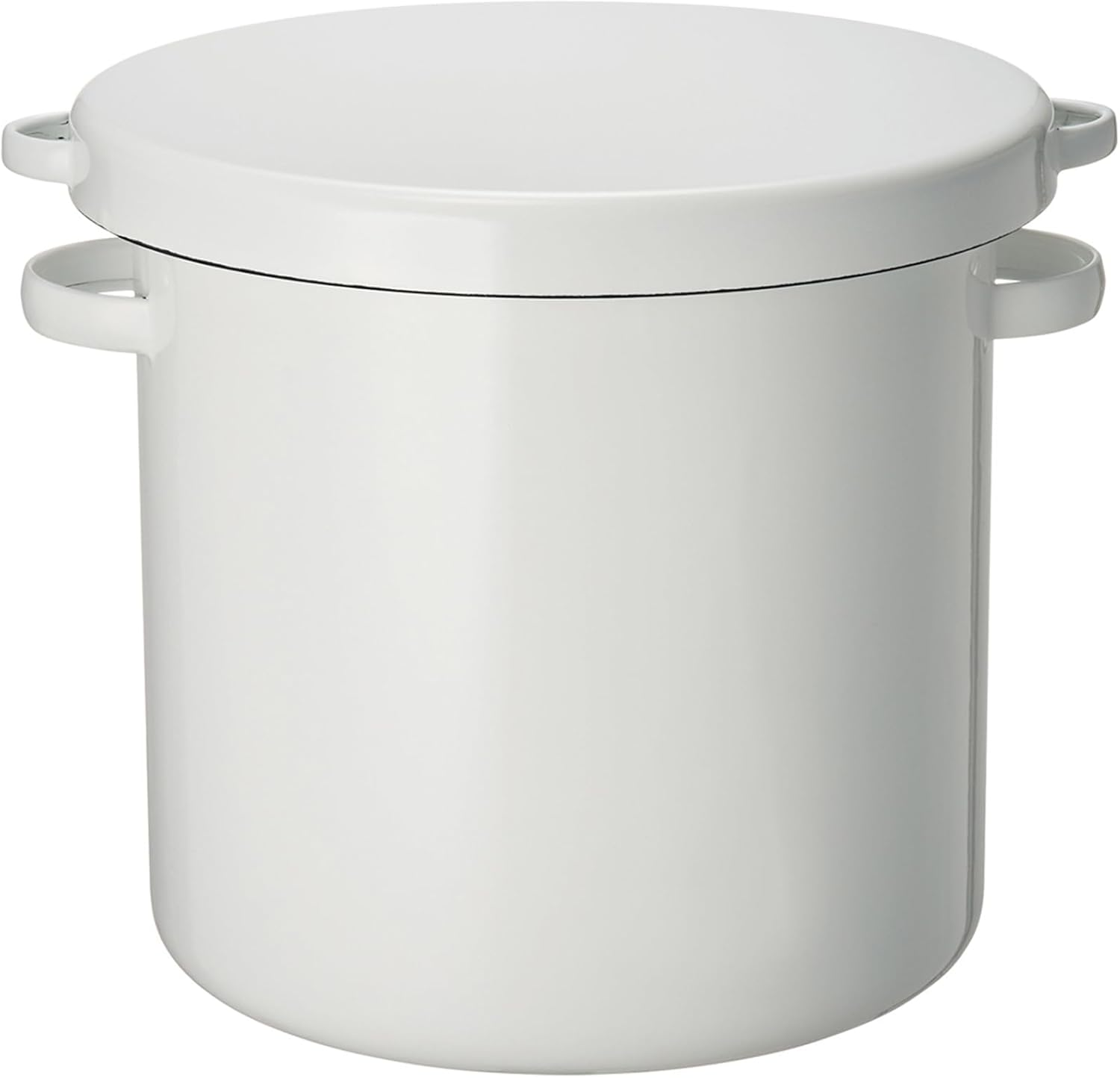Nodahoro WRS-24 Storage Container, round Stocker, 9.4 Inches (24 Cm), Sealed Lid, Enameled Miso, Rice, Umeboshi, Bran Pickles, Bran Floor, Made in Japan image number 2
