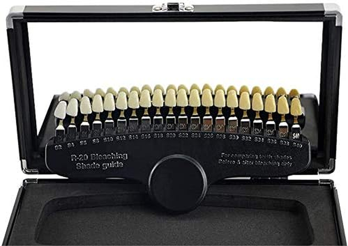 Professional 3D R-20 Teeth Whitening Shade Guide with Mirror, Classical Tooth Bleaching Shade Chart 20 Colors image number 5