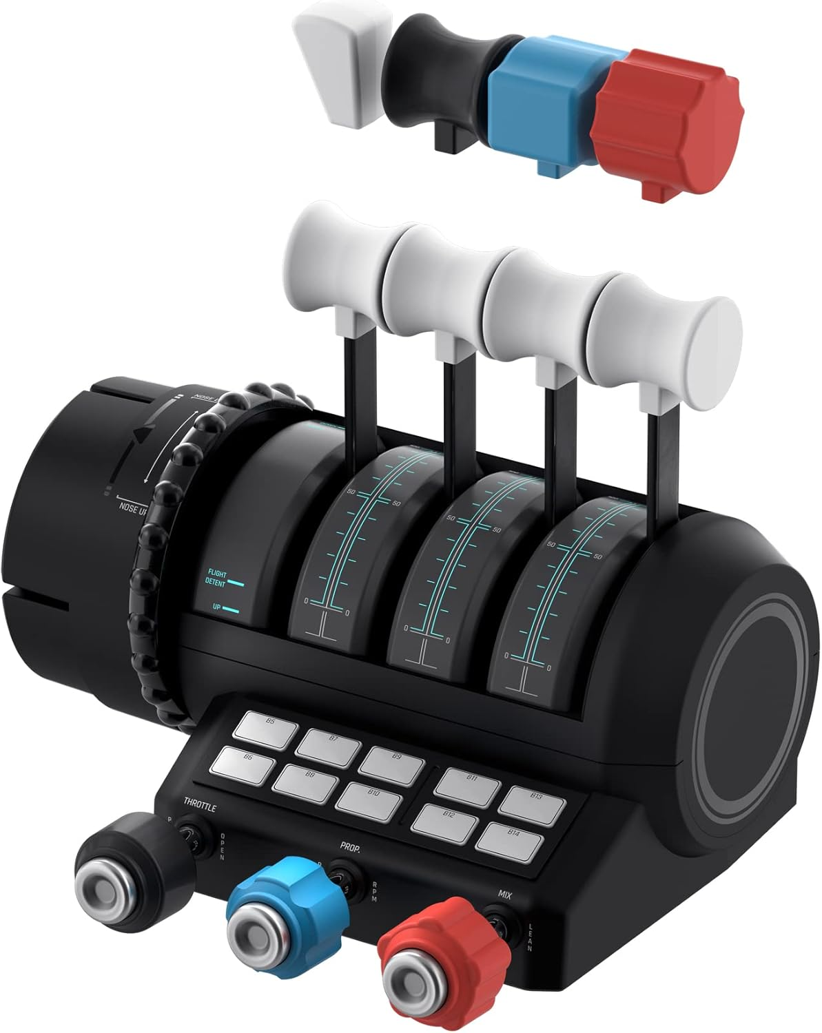 Turtle Beach Velocityone Flight Universal Control System - Xbox Series X & Xbox Series S, Xbox One & Windows &ndash; Yoke Handle, Throttle Quadrant, Trim Wheel & Rudder Controls image number 2