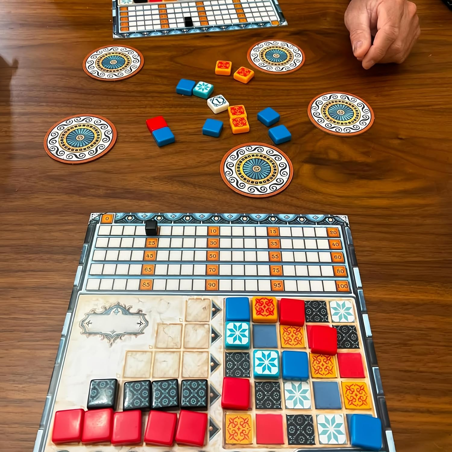 Azul Board Game - Strategic Mosaic Tile Placement Game for Family Fun, Adults & Kids, 2-4 Players, 30-45 Min Playtime, Colourful Pattern Puzzle Game image number 1