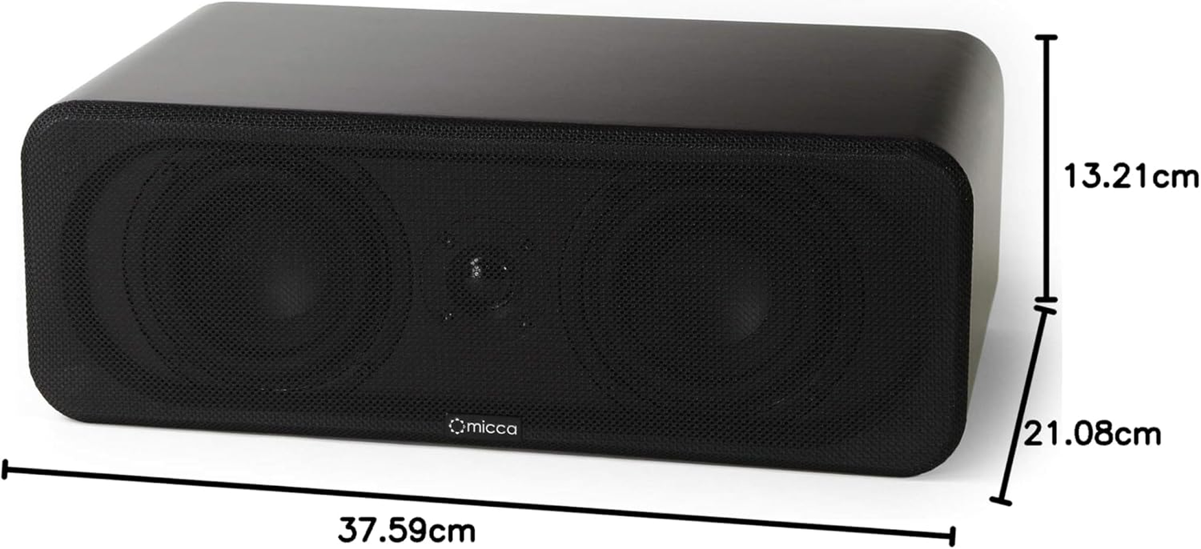 Micca RB42-C Center Channel Bookshelf Speaker with 4-Inch Woofers and Silk Tweeter (Dark Walnut, Each)