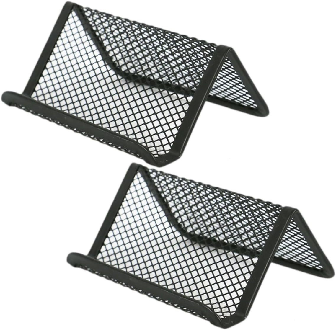 Ciieeo 4Pcs Portable Display Stand Metal Mesh Office Shelf Desk Storage for Accessories for Business Cards Holder and Pen Holder Desk in Home Office