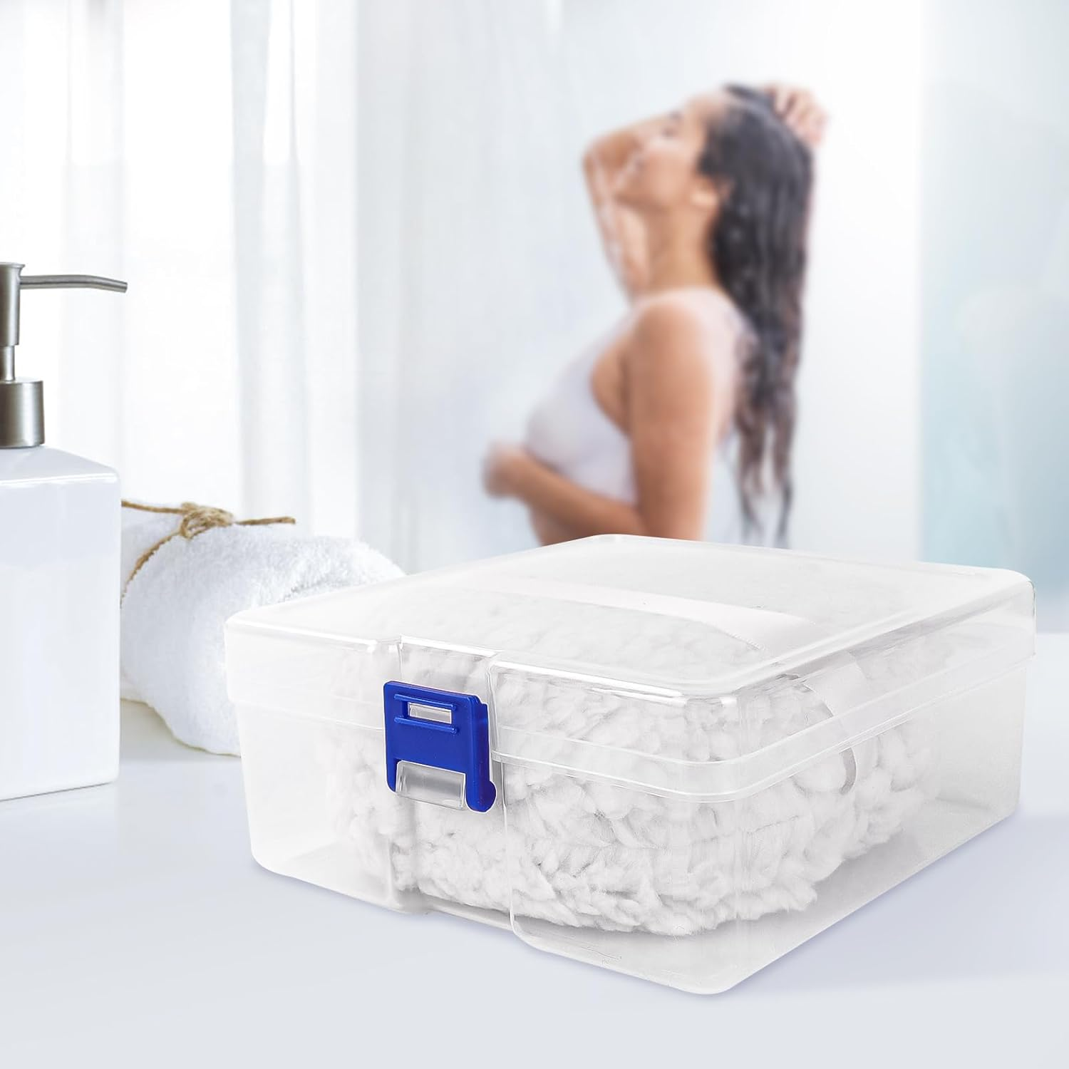 WSYUB Powder Puff, 6 Inch Extra-Large Powder Puff for Body Powder, Body Powder Puff, White image number 3