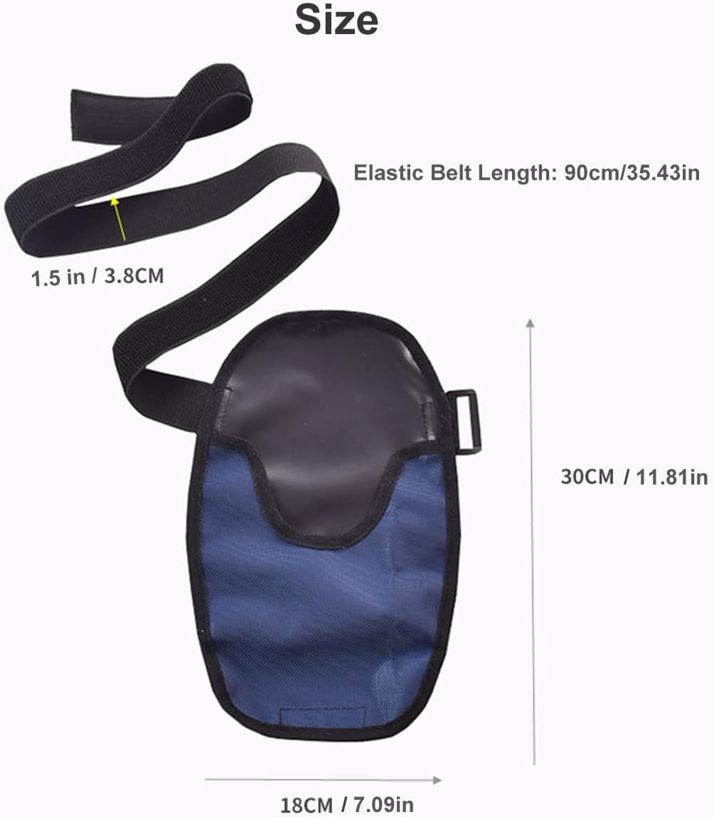 Waterproof Ostomy Bag Covers Adjustable Universal Stoma Pouch Cover Ostomy Supplies for Ileostomy 2PCS (Black+Blue) - Black image number 7