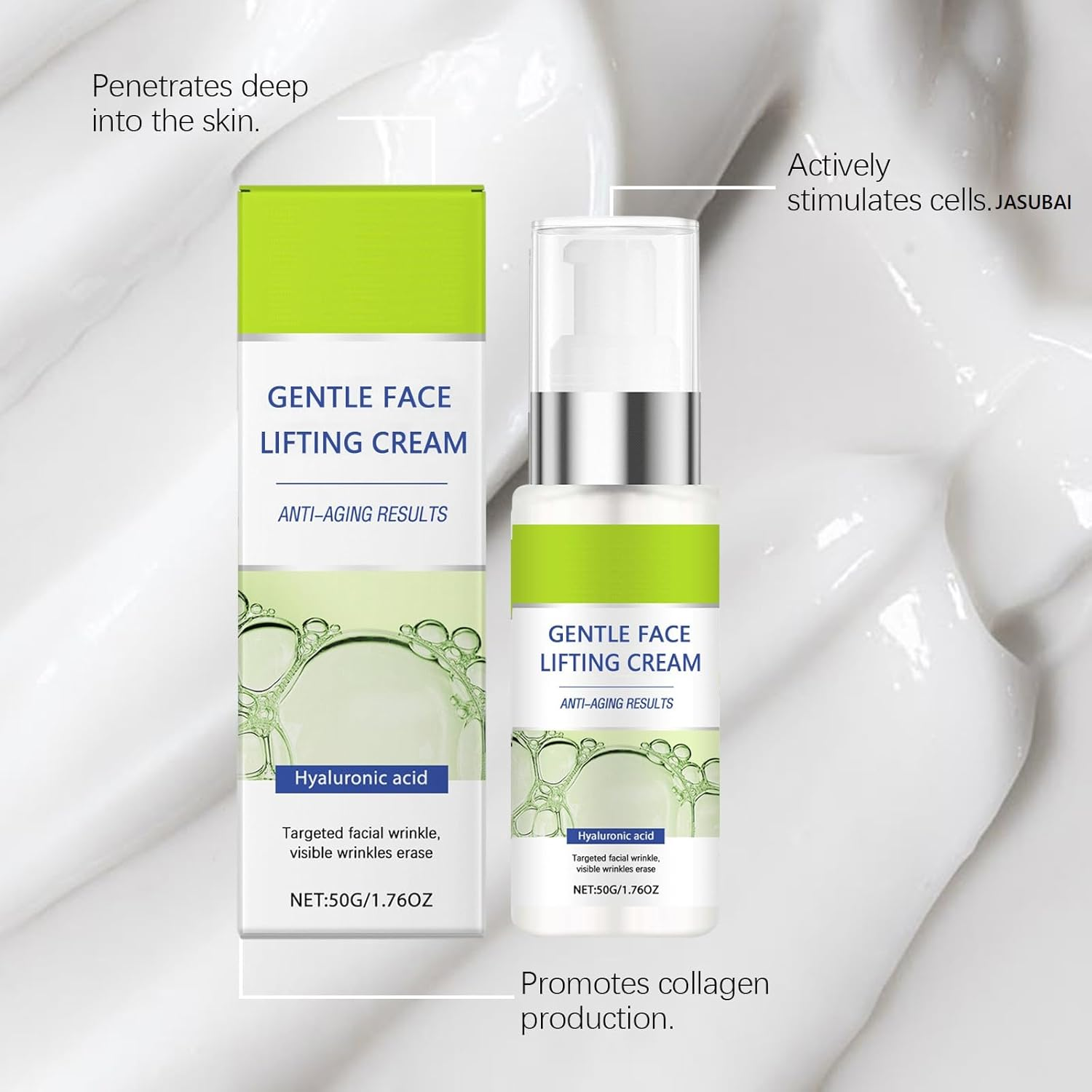 Instant Lift Skin Tightening Cream for Face, Instant Wrinkle Remover, Facial Anti-Wrinkle Firming Serum, Temporary Face Tightener, Collagen & Hyaluronic Acid Anti-Aging Smoothing Fine Lines (2Pcs) - 3Pcs image number 4