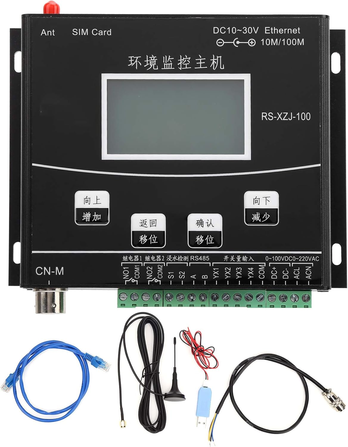 Viagasafamido Environmental Monitoring Host Temperature and Moisture Monitoring System DC10-30V for Computer Room Telephone Alarm and Light Valley Alarm Water Leaflet. image number 6