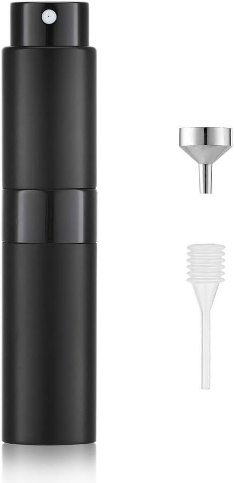 Travel Perfume Atomizer Spray Bottle (8Ml) Set - Twisting Concealed Mouth Design | Refillable Empty Bottle for Perfume and Aftershave Travel & Handbag (Perfume Atomizer-Matte Black) - Brown image number 6