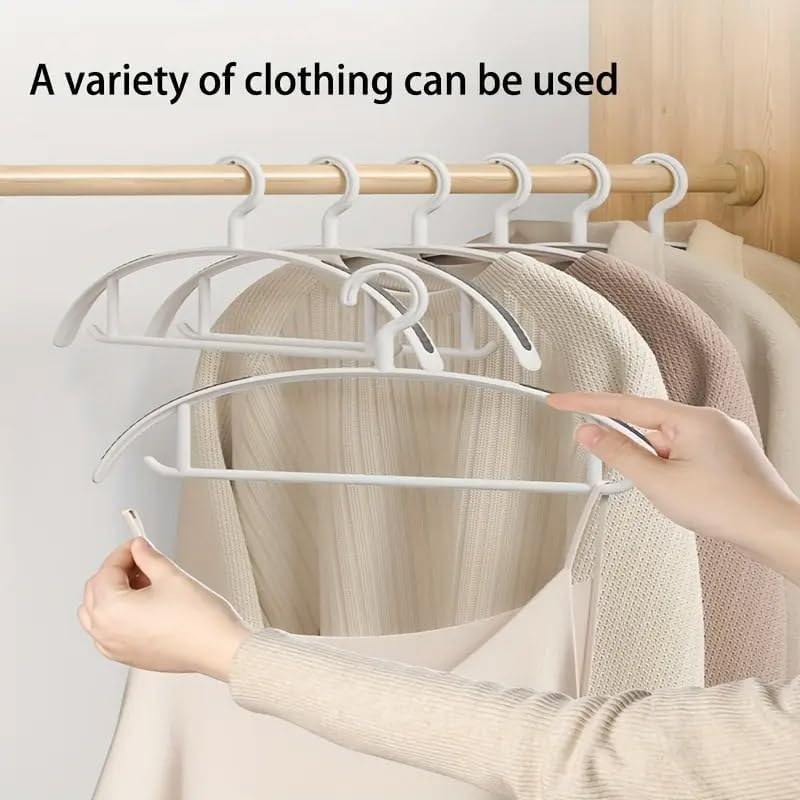 AIMALL 10PCS Plastic Half-Round Hangers &ndash; Non-Slip & Non-Marking Drying Racks, Space-Saving Clothes Organiser for Wardrobes & Laundry, 15.7In Wide image number 5