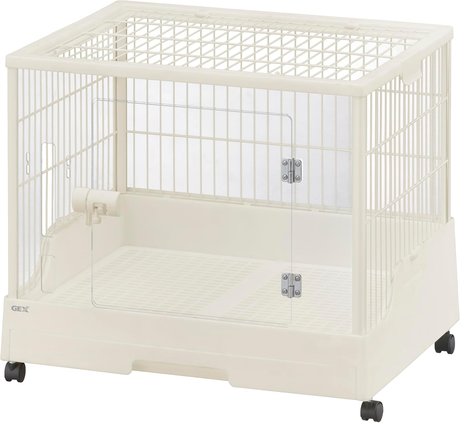 Gex GEX Clear Front 60 Clear Acrylic Panel, Wire Saw, Large Door, Easy to Clean, Drawer Tray with Wheels, for Rabbits and Small Animals, W 24.4 X D 29.7 X H 21.3 Inches (62 X 50 X 54 Cm) image number 3