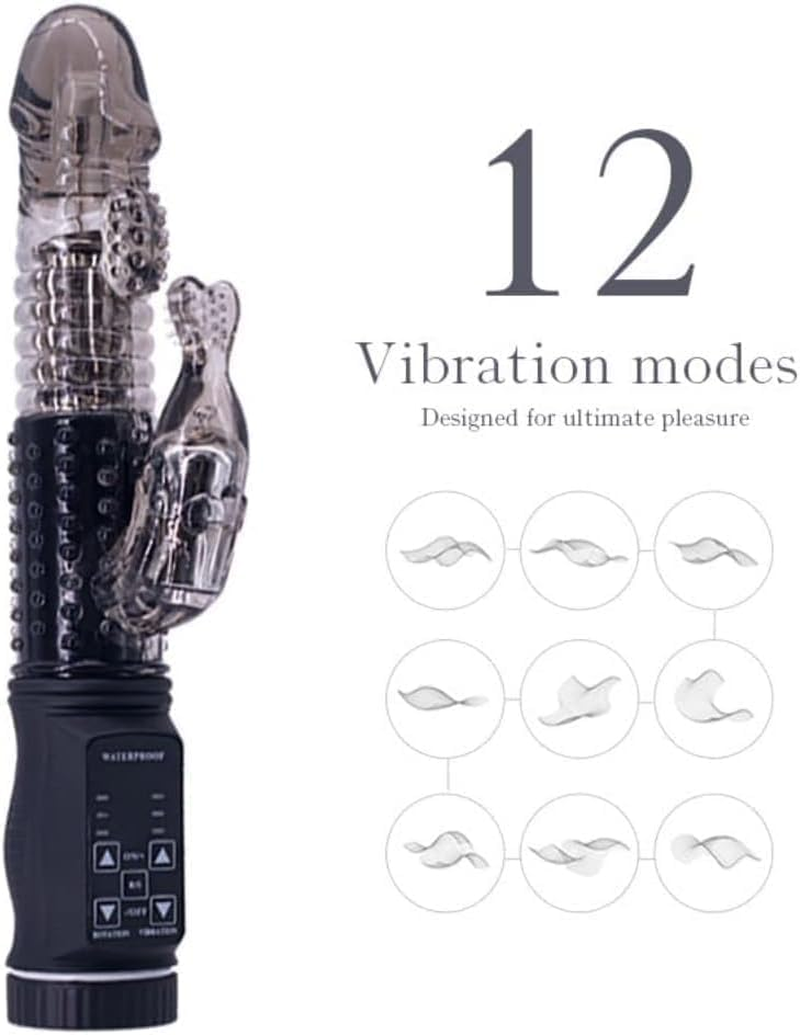 Rabbit Toys Rechargeable Adult Toys Adult Sensory Toys for Women - Female Sex Pleasure Devices Purple Powerful Tongue and Licking G Toys for Female Couples Panty Stimulation