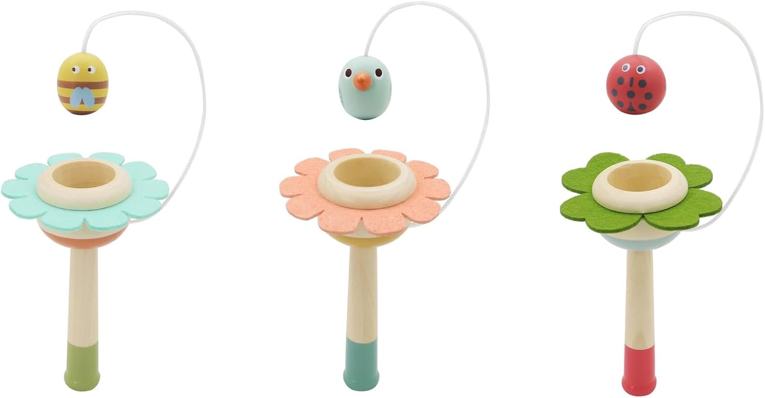 Kaper Kidz Wooden Catch the Ball Game Set - Pack of 3 - Outdoor Toy for Kids