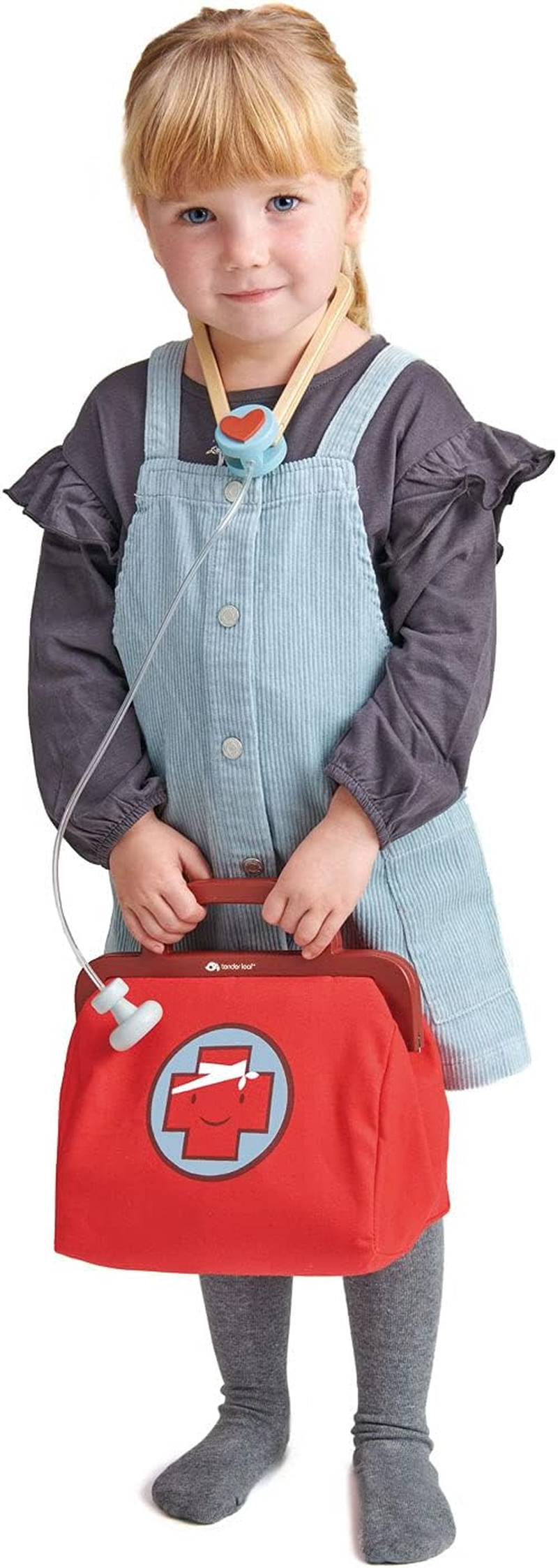 Tender Leaf Toys Doctor'S Bag - Wooden Pretend Play Medical Kit for Children Practice Roleplay and Early Learning Development image number 3