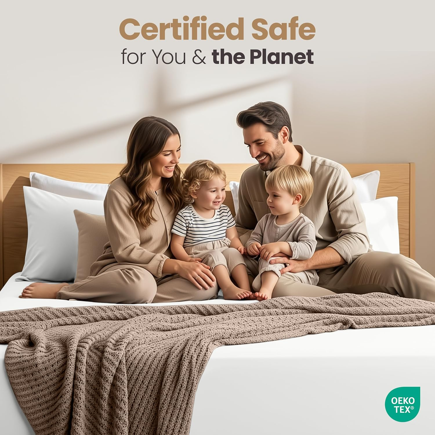 NY Threads Fitted Sheet with 2 Pillow Cases (50X75Cm) - Deep Pocket (35 Cm) (White, King) image number 4