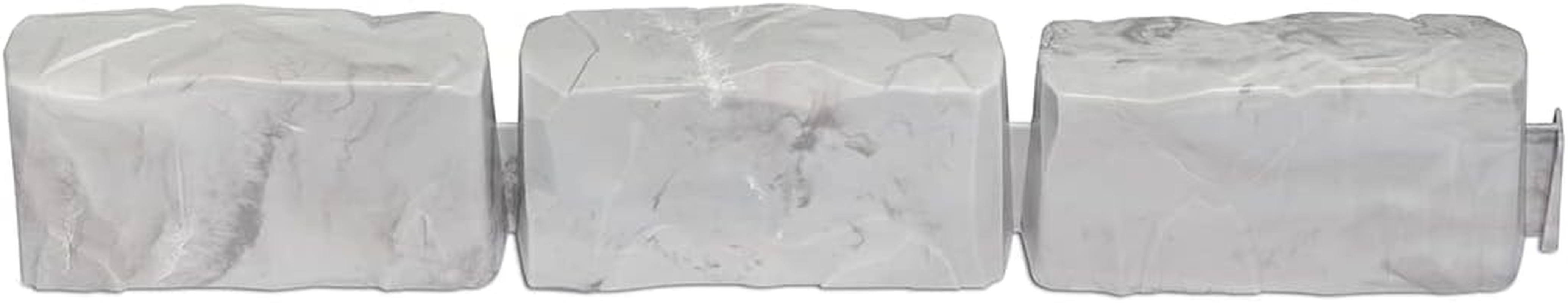 Easyflex No-Dig Landscape Edging with Anchoring Spikes, 2.7 In. Tall Decorative Stone-Look Garden Border, 60 Foot Kit, Brown