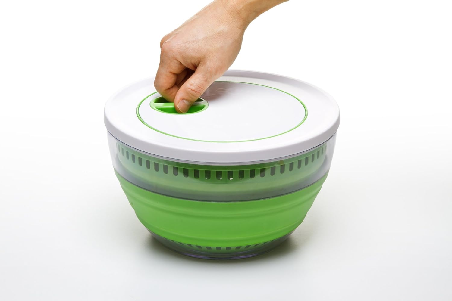 Prepworks by Progressive Collapsible Salad Spinner - 4 Quart Green image number 2