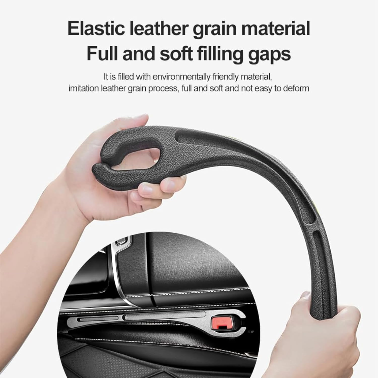 2-Pack Car Seat Gap Filler Organizer with Phone Holder, Upgraded Version, Essential Car Accessories to Prevent Items from Falling, Black image number 5