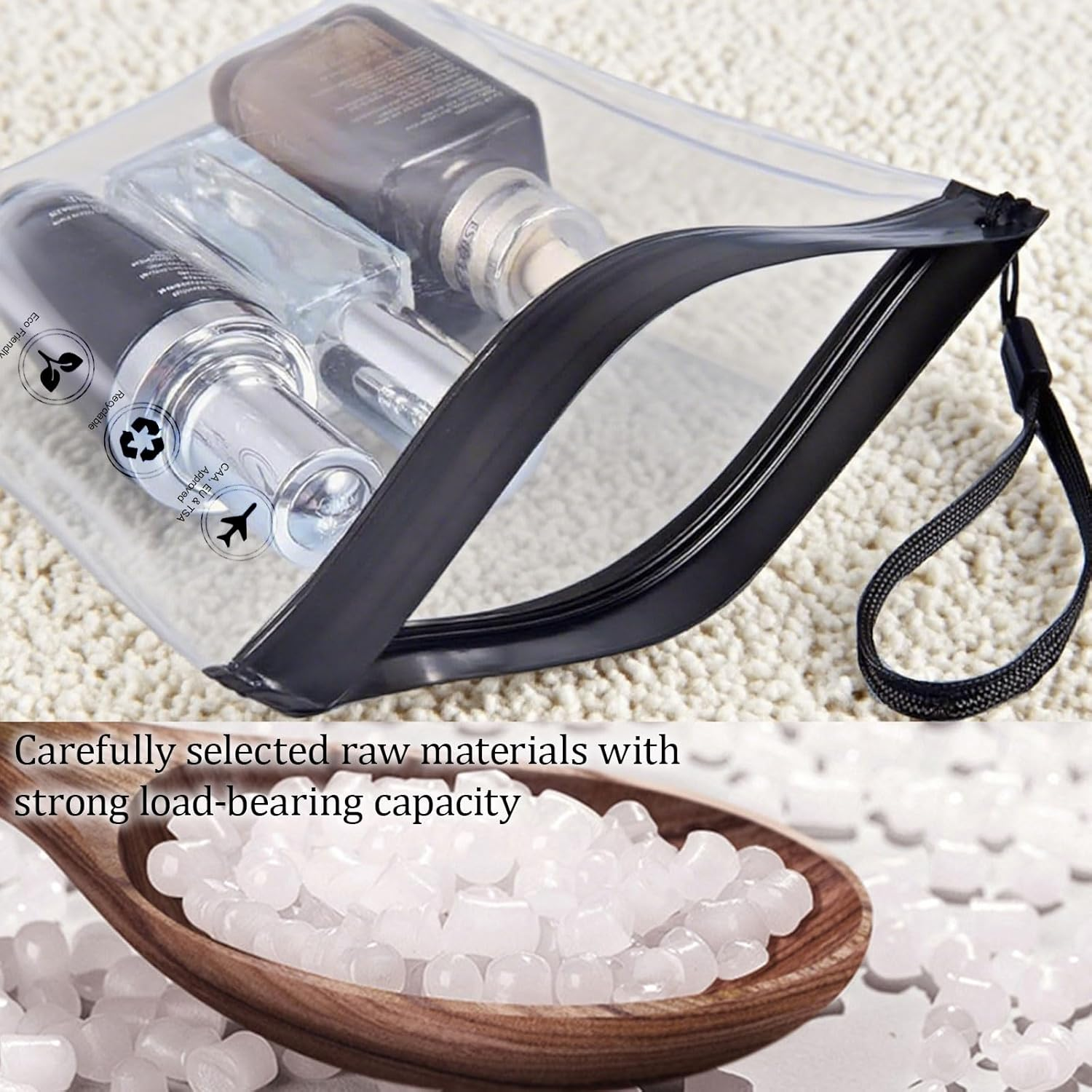 6Pcs Travel Toiletry Bag, Portable Travel Clear Toiletry Bag, Sealed and Waterproof Clear Makeup Bag, Tsa-Approved Toiletries Bag, Essential Luggage for Men and Women during Festivals, 20 * 20Cm image number 5