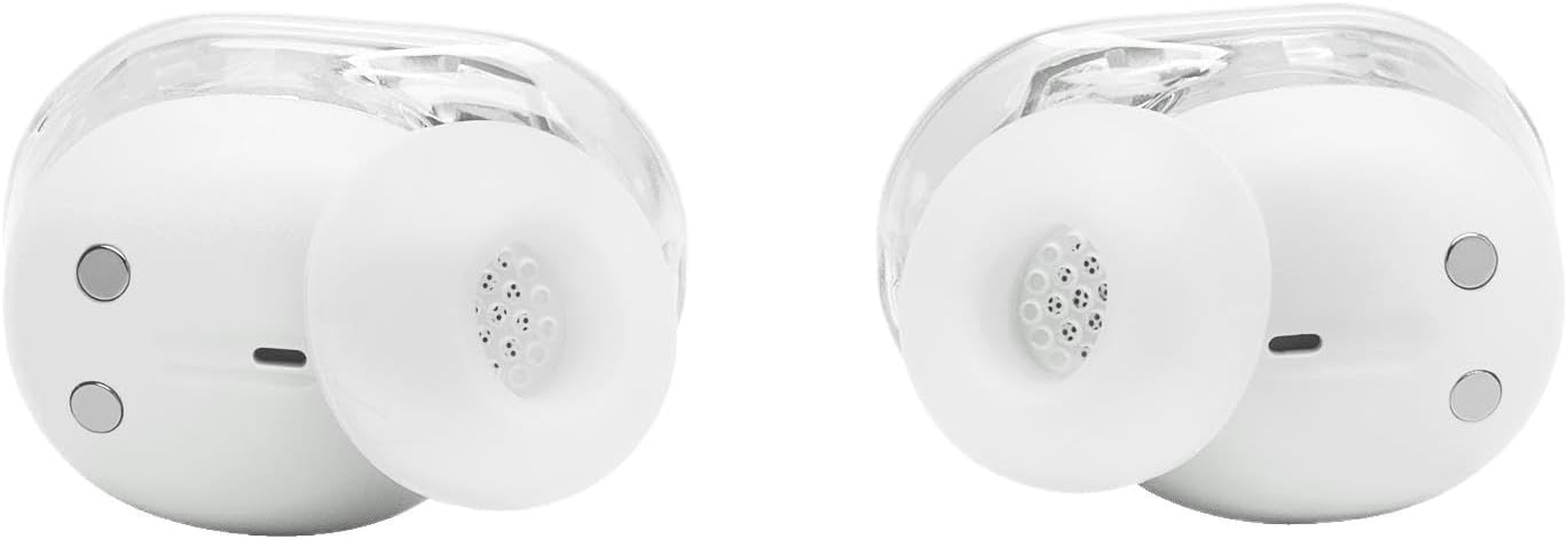 JBL Tune Buds 2 Ghost Edition, JBL Pure Bass Sound with Spatial Sound, Adaptive Noise Cancelling with Smart Ambient, 6 Mics for Perfect Calls and Customized Call Experience, Ghost White image number 2