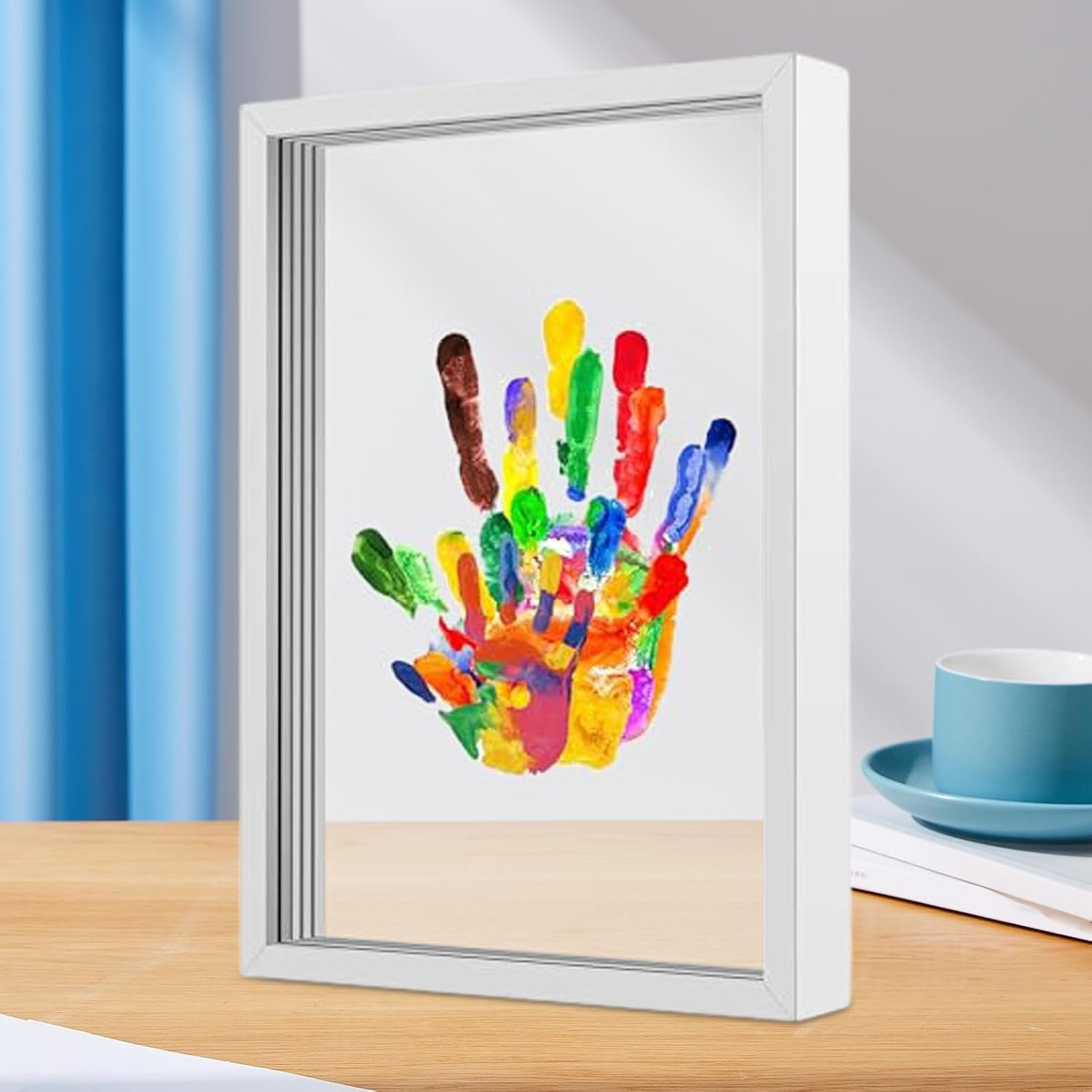 Family Handprint Frame - 630G Craft Keepsake Frame | Baby Hand Print Kit | Kid Handprint Frame | Family for | for Grandparents, Father'S Day, Mother'S Day, - Black image number 3