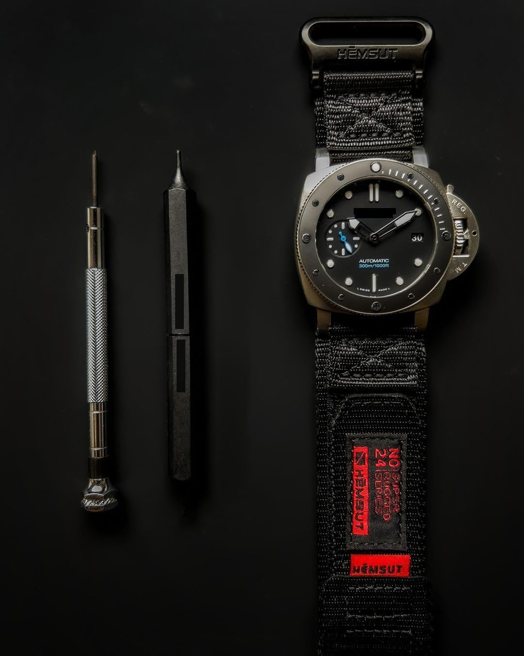 HEMSUT Wide Nylon Hook & Loop Watch Band with Metal Buckle, Quick Release 20Mm/22Mm for Outdoor Sports Smartwatches