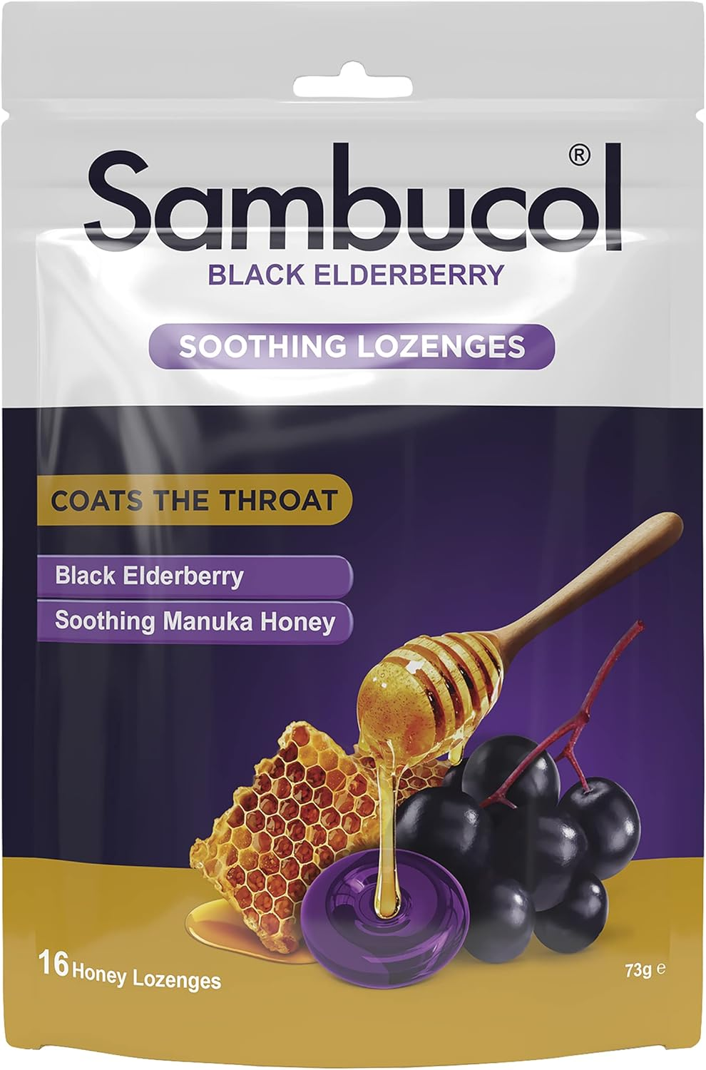 Sambucolbucol Relief Coats the Throat Soothing Lozenge (Pack of 16)
