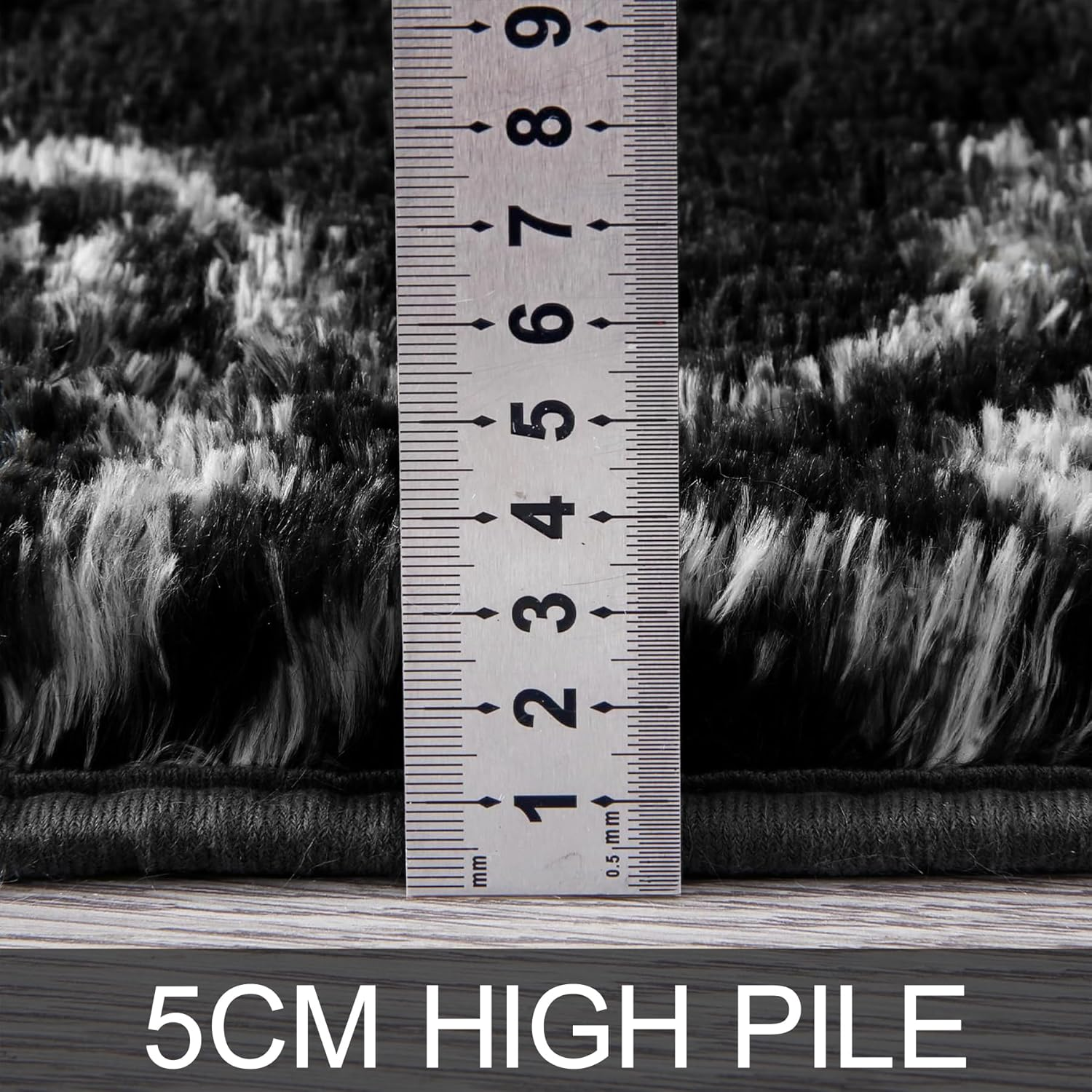 Fluffy Soft Plush Area Rugs, Shaggy Rugs for Living Room Playroom, Large High Pile Fuzzy Indoor Carpet for Bedroom, Geometric Furry Floor Carpets for Kids Home Decor (Colorful Wavy, 200X140Cm) image number 5