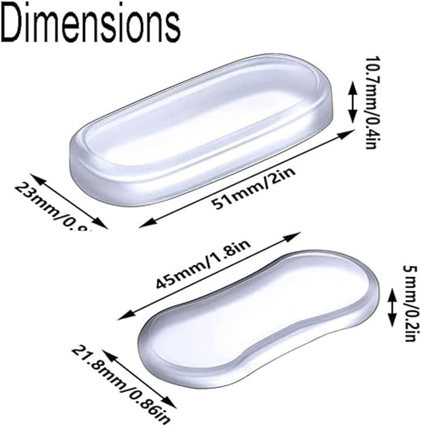 Roczential 5 Pack Toilet Seat Bumper Replacement Kit Silicone Toilet Seat Buffer Transparent Toilet Lid Rubber Pad for Home, Hotels, School Bathroom Toilet image number 4