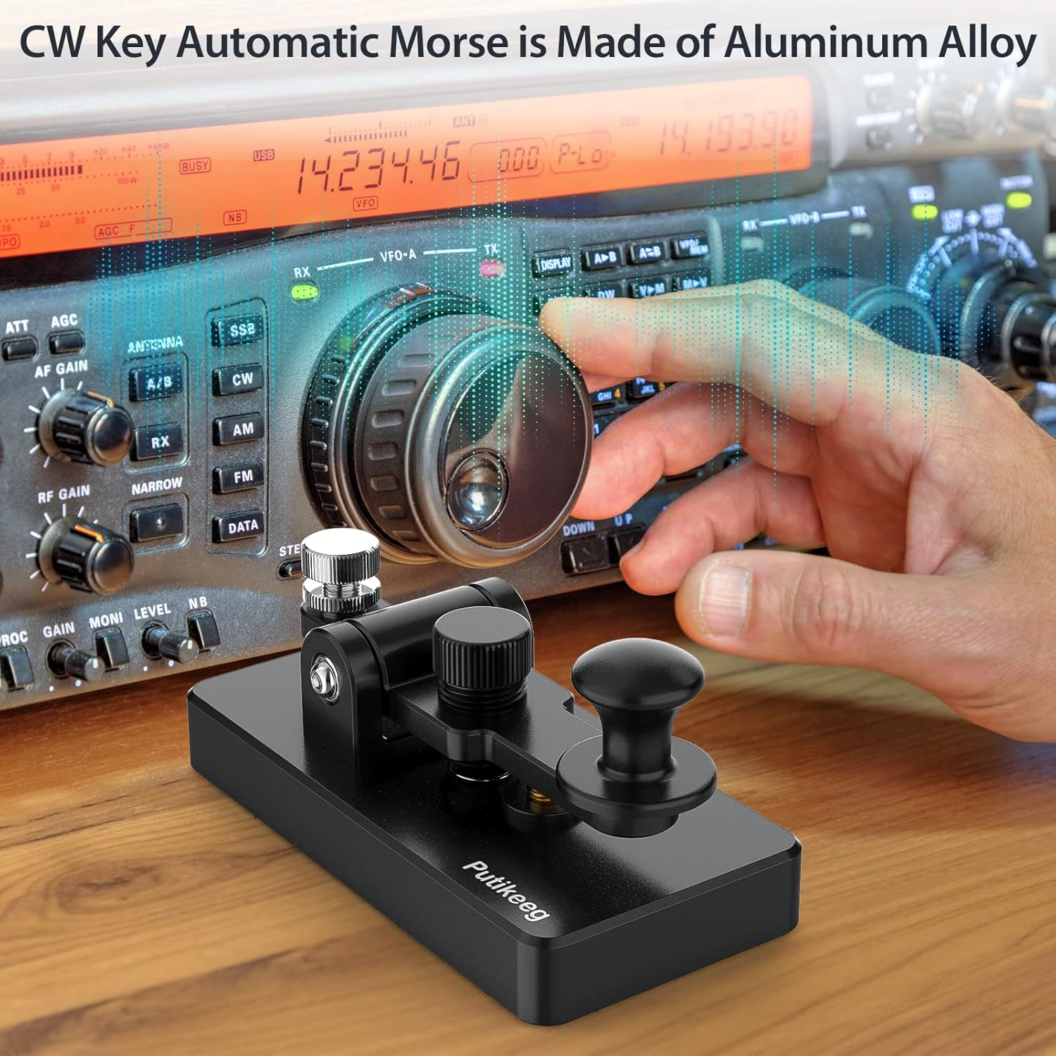 Putikeeg CW Morse Button, Telegraph Button, Amateur Radio CW Button, Morse Code Device, Telegram Keyboard, Morse Code Transmitter