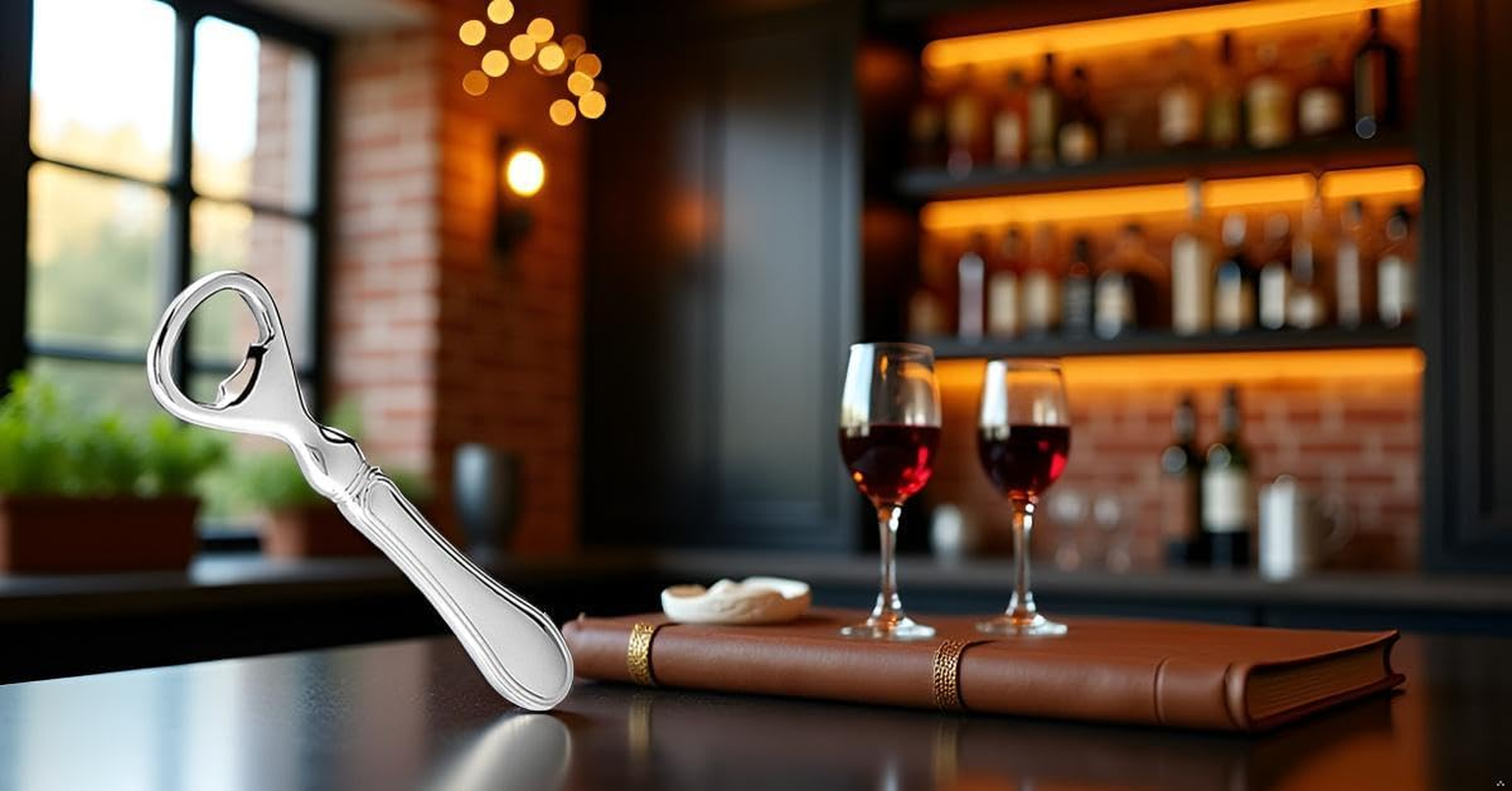 SILBERKANNE Bottle Opener Bottle Opener L 12 Cm Premium Silver Plated Elegant Silver-Plated in Top Workmanship image number 2