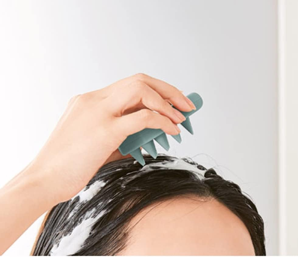 35065 Shampoo Brush, Silicone, Comfortable, Scalp Massage, Promotes Blood Circulation, Prevents Hair Loss, Tight & Easy Daily Massage Brush