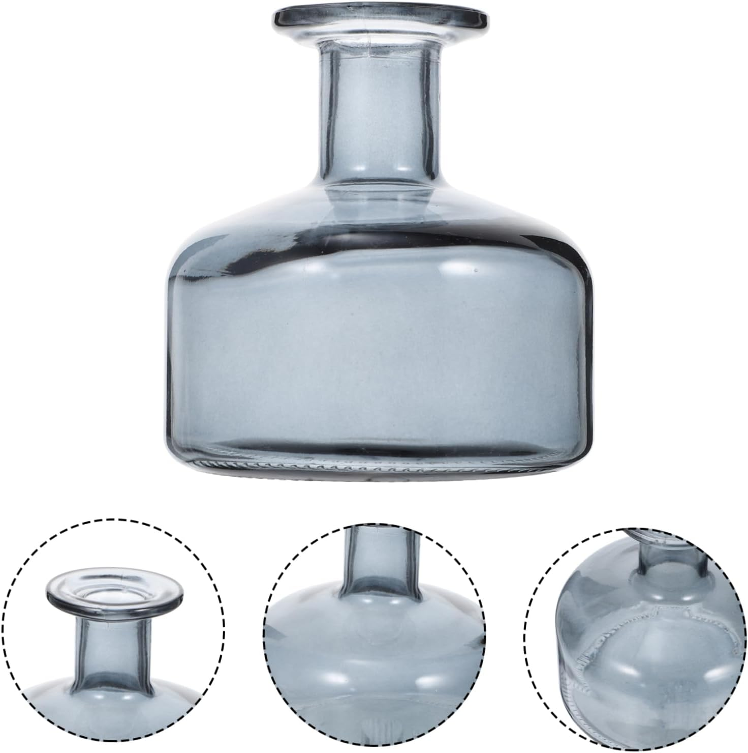 GARVALON 2Pcs Chic Aroma Diffuser Bottles Glass Aromatherapy Containers for Home Office for Friends Family Grey Random Color