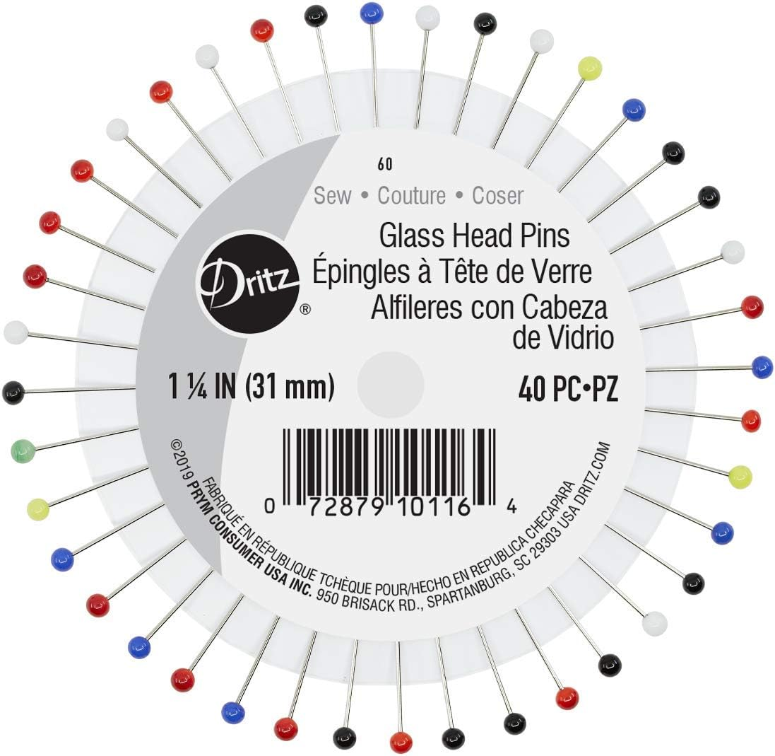 Dritz 172 Glass Head Pins, Ultra Fine, 1-3/8-Inch (150-Count), Blue image number 5