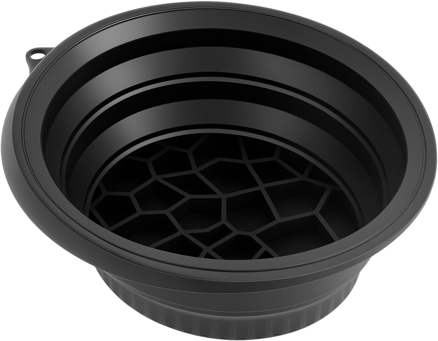 NIPUAEGO 1Set Silicone Ice Bath Bowl, Convenient Design Basin Space Saving Portable Washing Basin with Built in Ice Tray for Home and Travel 26X23X10Cm (Black)